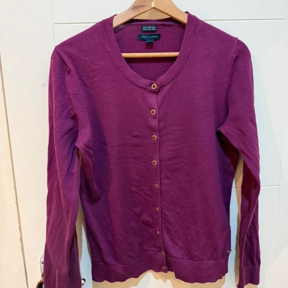 Tommy Hilfiger Women's Rich Purple Cardigan